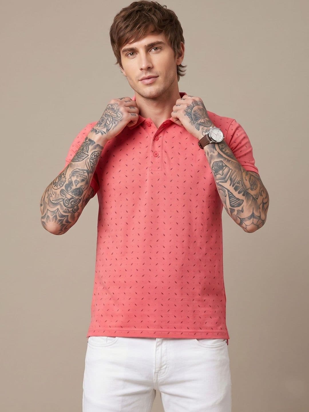 SANDPIPER Men Printed Polo Collar T-shirt - view 1