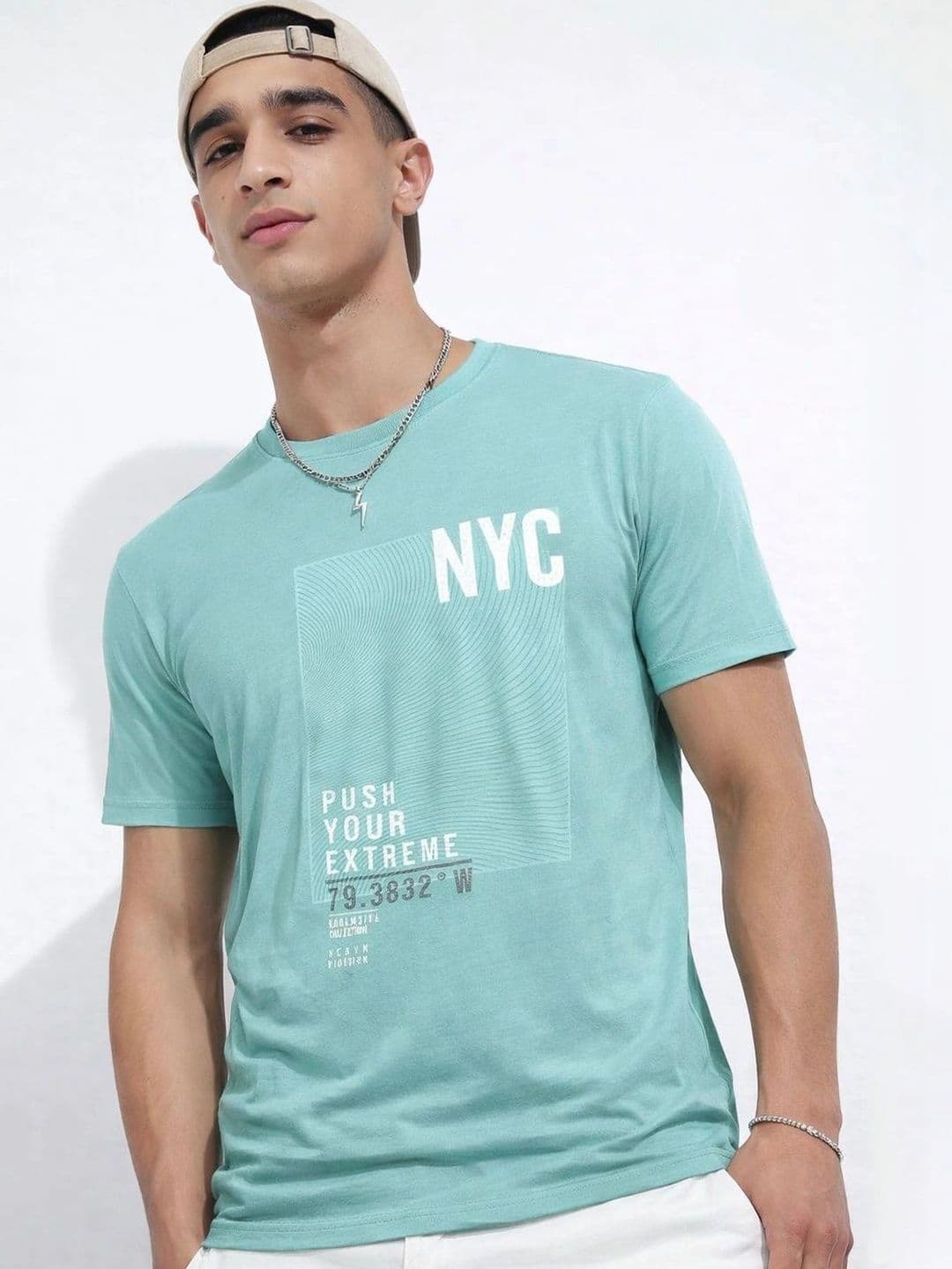 Klub Fox Men Printed Round Neck Cotton Tshirt - view 1