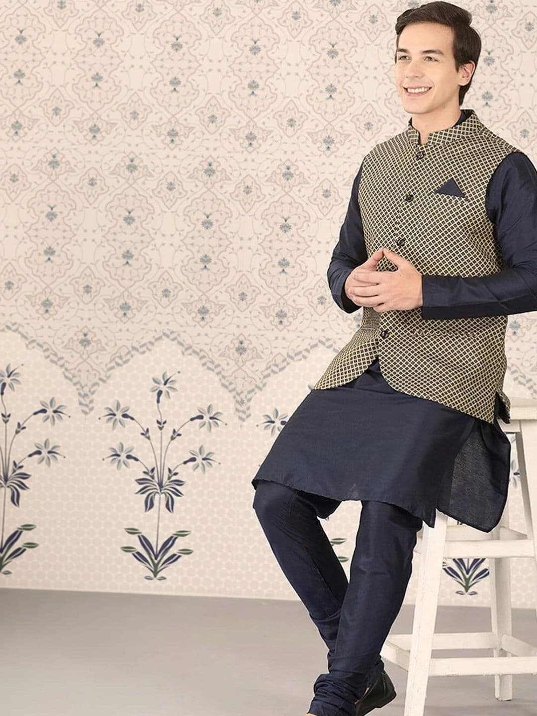 EPSI Mandarin Collar Nehru Jackets - view 1