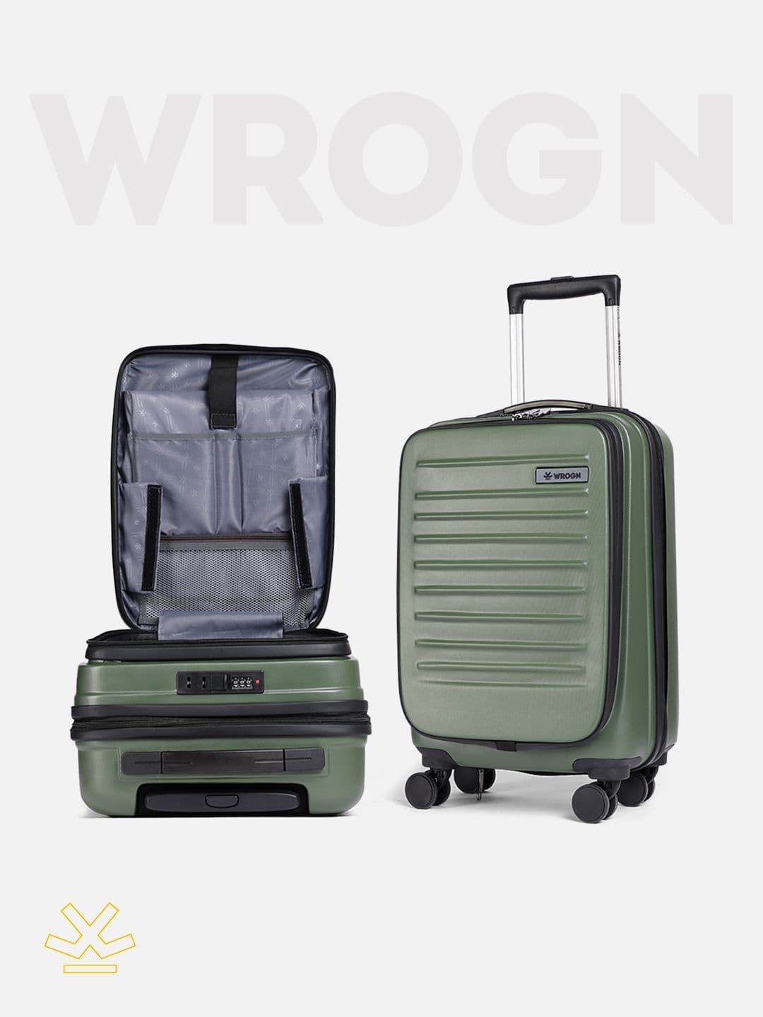 WROGN WRONG Textured Hard Cabin Suitcase Trolley Bag- 50L - view 1