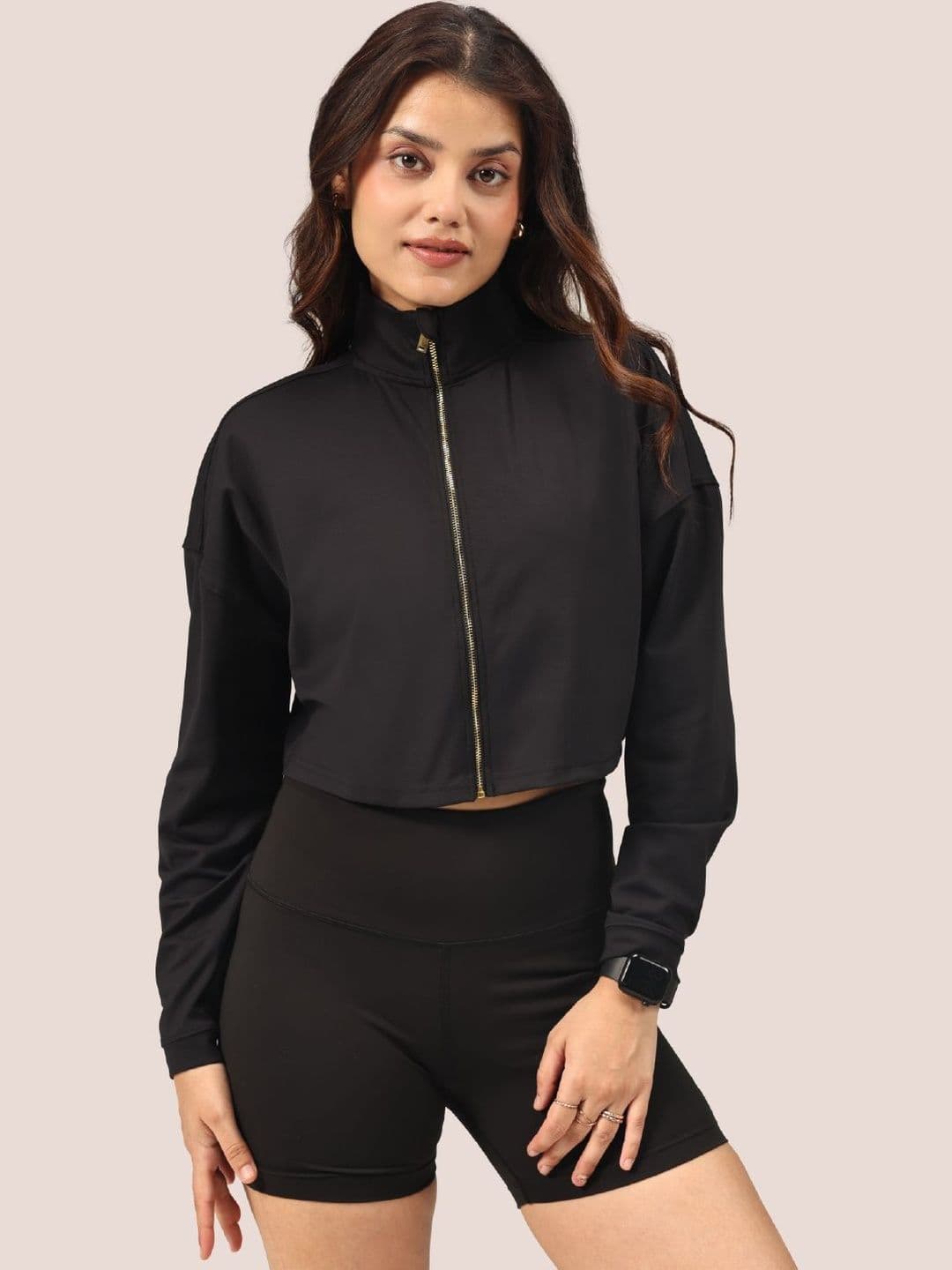 Blissclub Women Boxy Fit Zipper Ultimate Crop Jacket - view 1