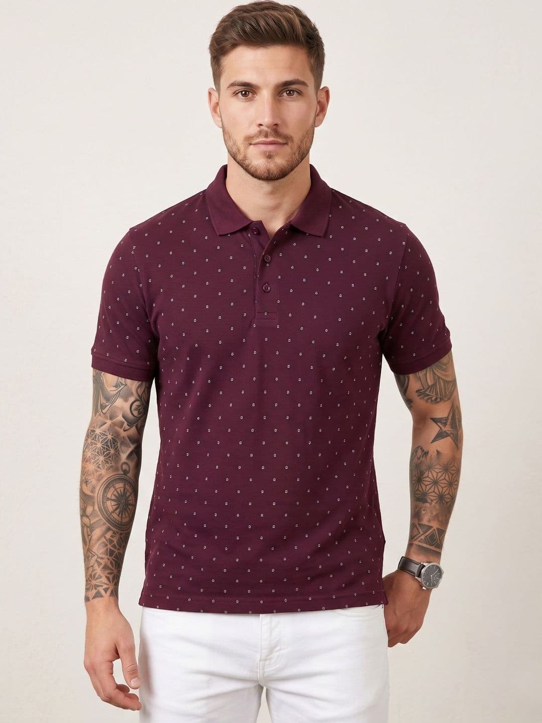 SANDPIPER Men Printed Polo Collar T-shirt - view 1