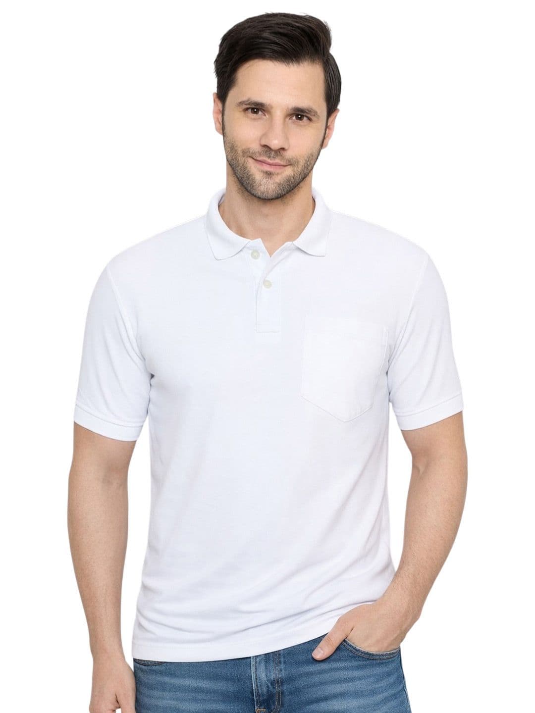 NEVA Men Solid Polo Collar Regular Fit T-Shirt - view 1