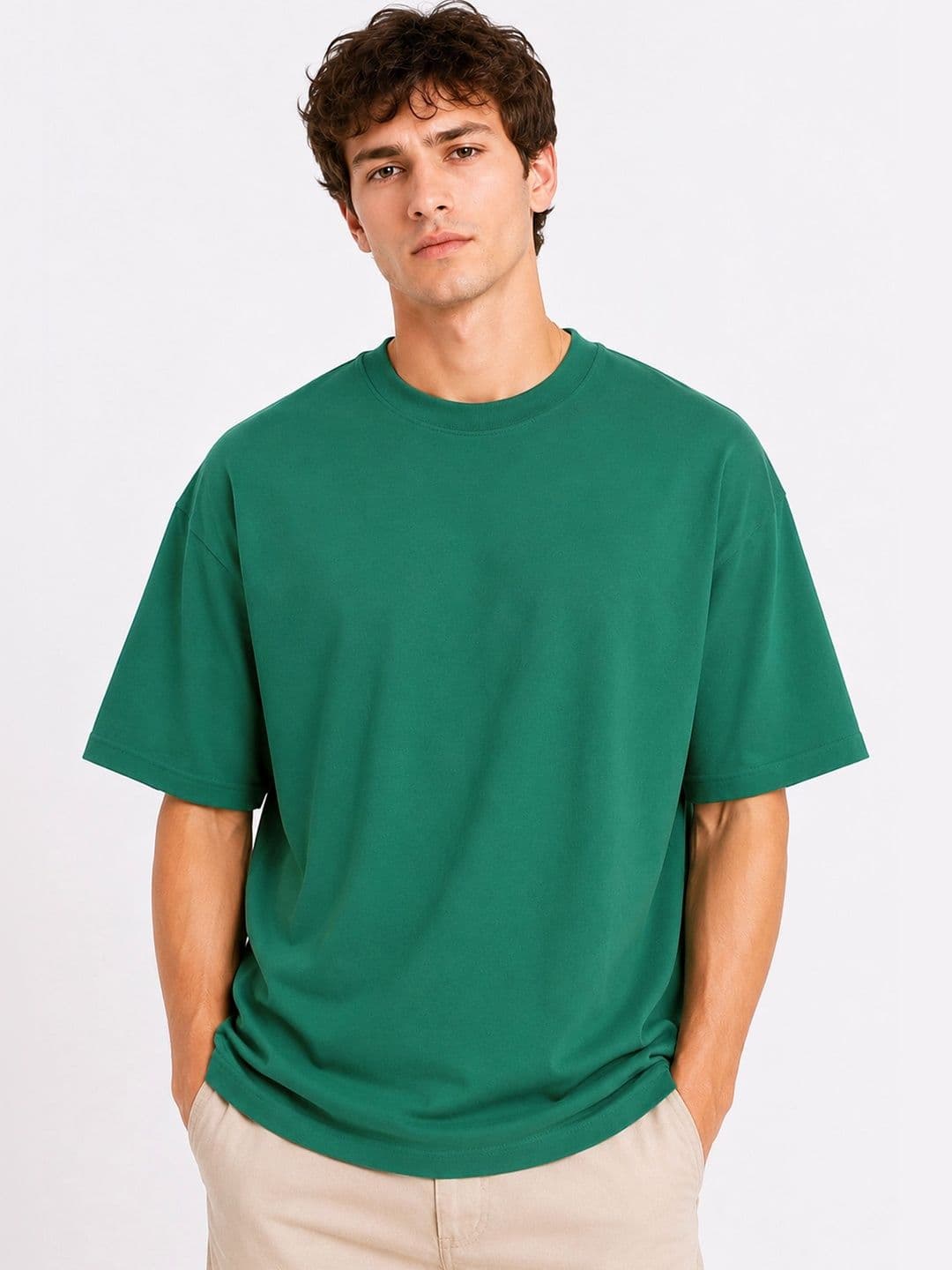 SZN Men Oversized Green T-shirt - view 1