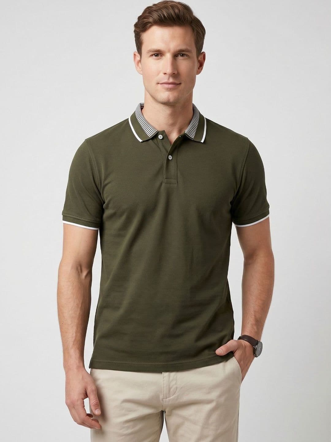 HERE&NOW Men Polo Collar T-shirt - view 1