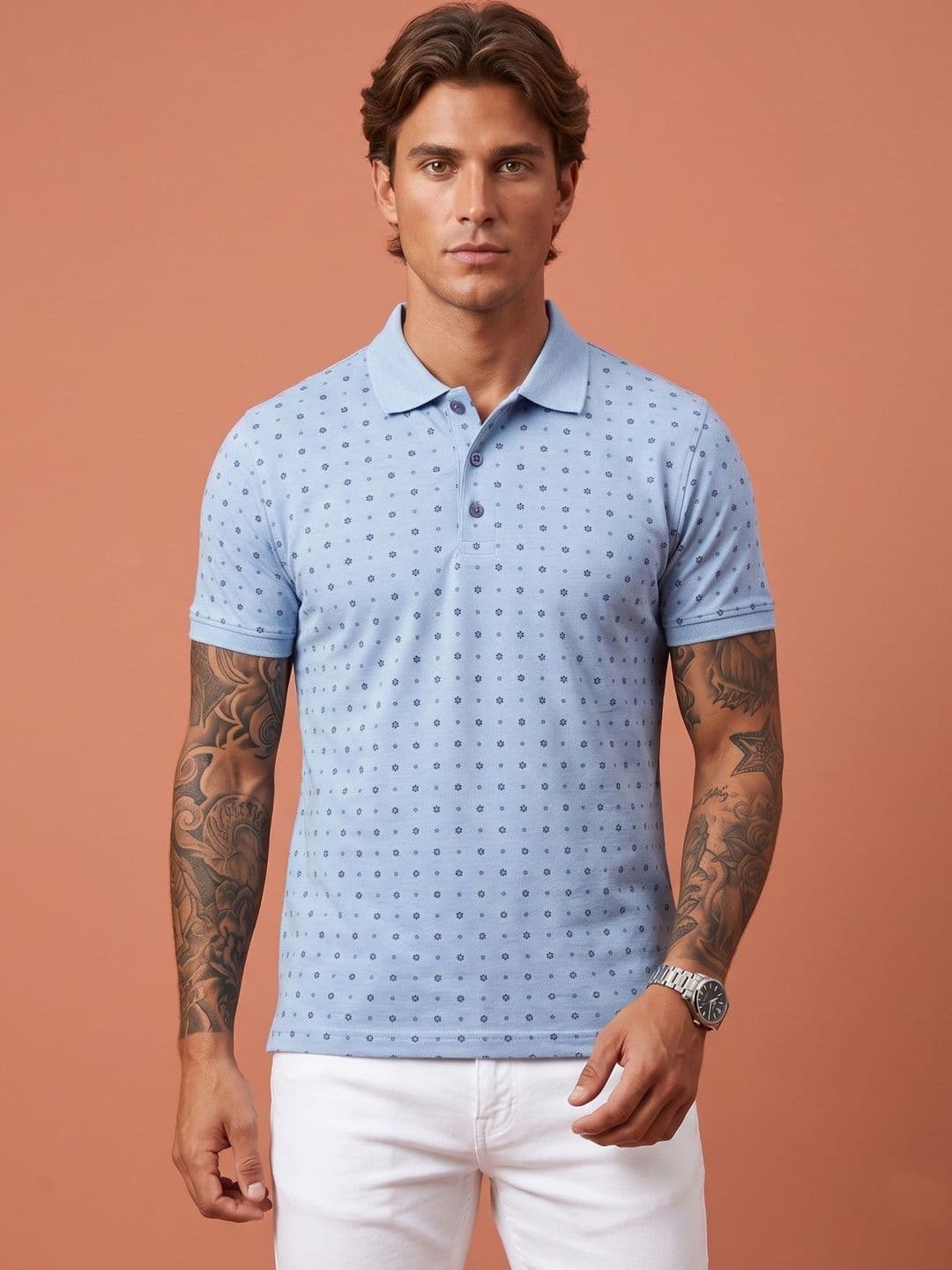SANDPIPER Men Printed Polo Collar T-shirt - view 1