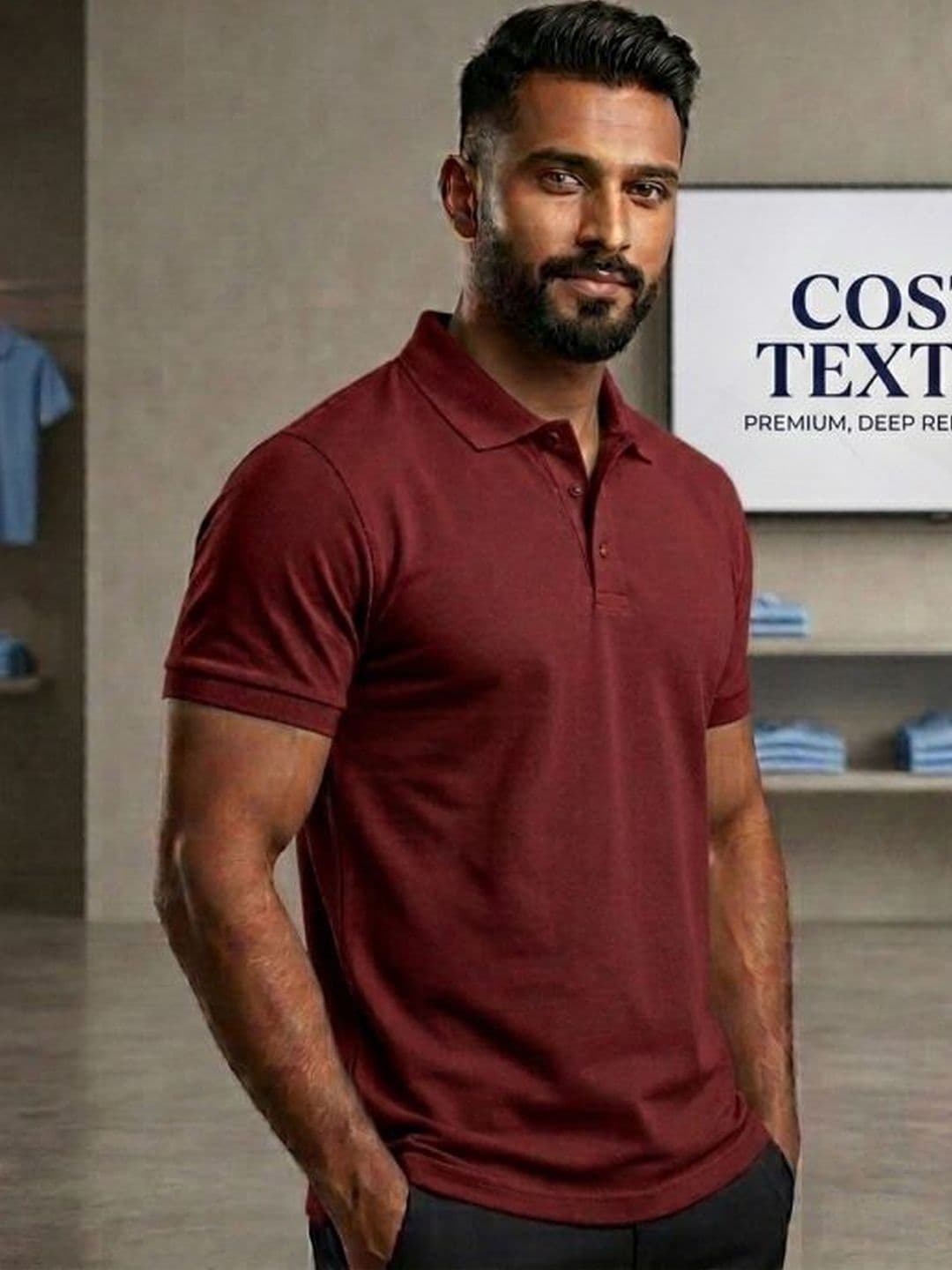 COSTLY TEX Men Polo Collar T-shirt - view 1
