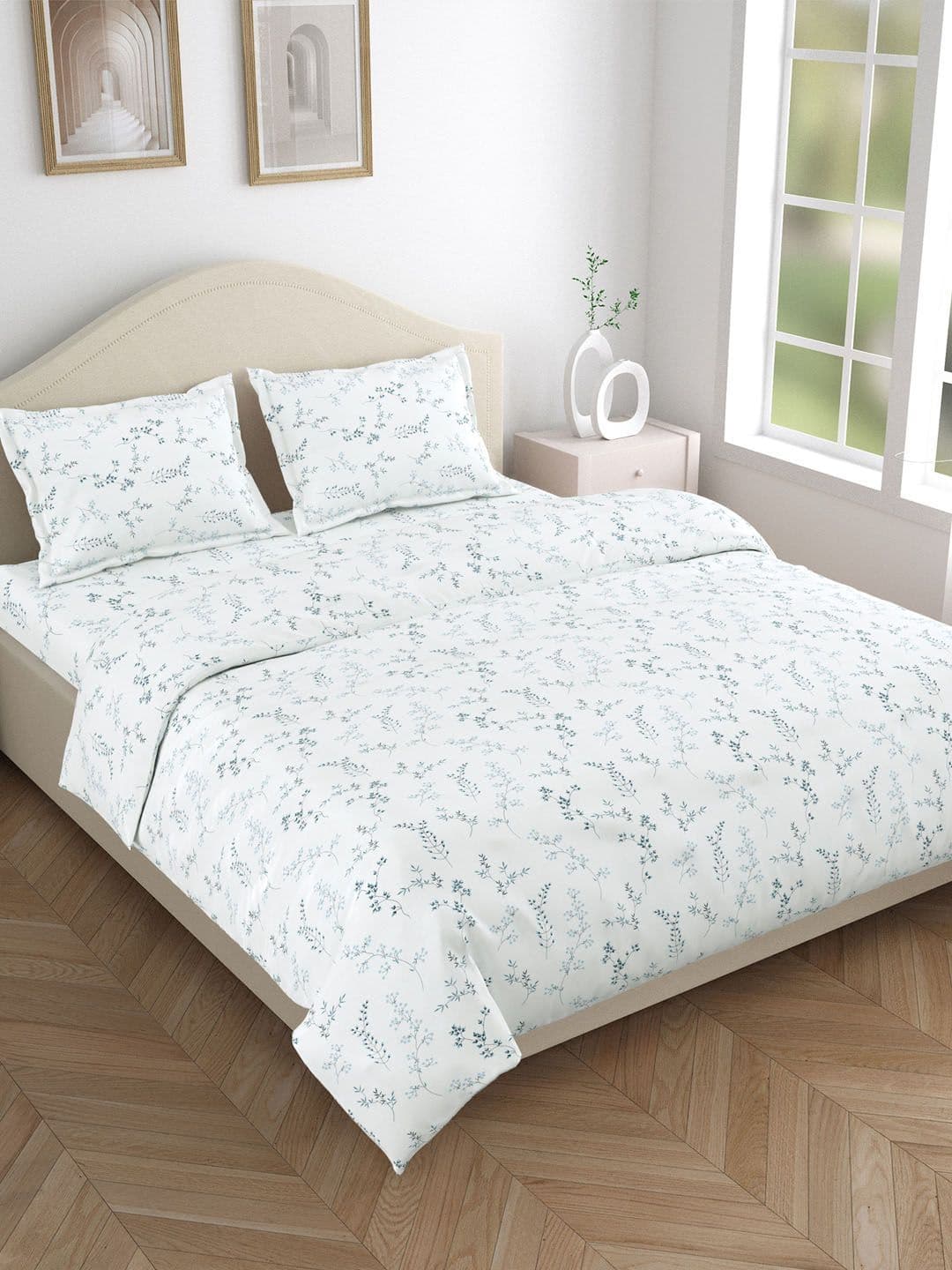 haus & kinder Blossomnest Floral Queen Bedsheet with 2 Pillow Covers - view 1