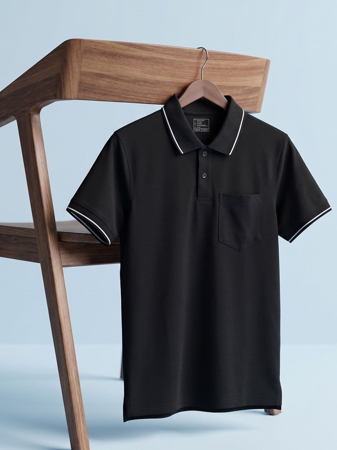 HERE&NOW Men Polo Collar Pockets T-shirt - view 1