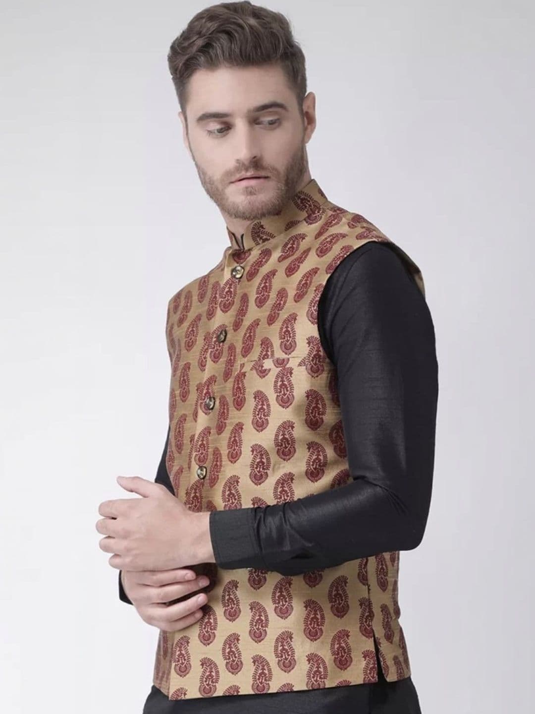 KUTUB FASHION Printed Nehru Jackets - view 1