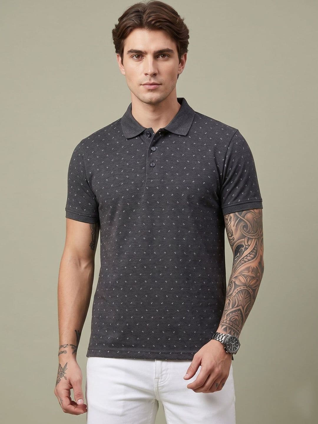SANDPIPER Men Printed Polo Collar T-shirt - view 1