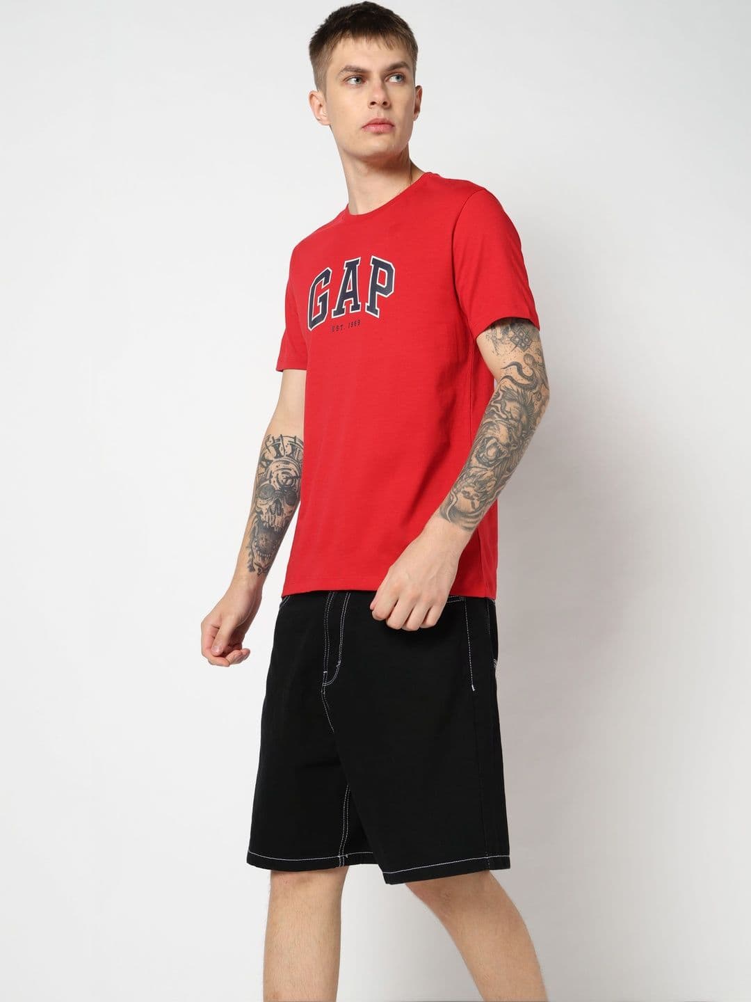 GAP Brand Logo Printed Pure Cotton T-shirt - view 1