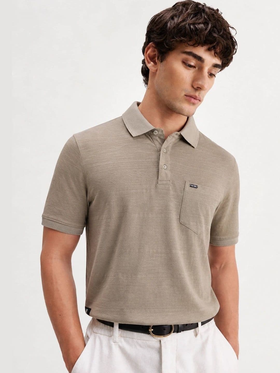 Klub Fox Polo Collar Short Sleeves Cotton T-shirt - view 1