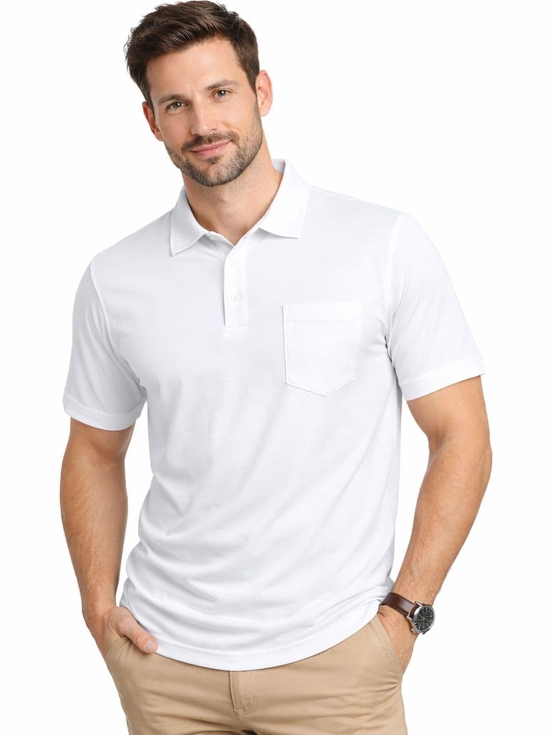 Peerless Wear Men Polo Collar Pockets T-shirt - view 1