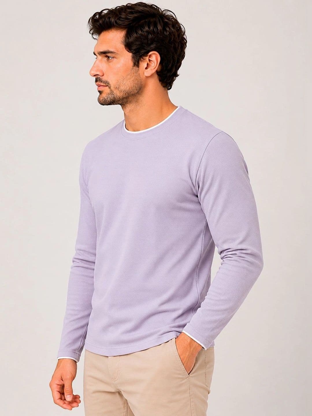 XENOR Men Regular Fit Self Design T-shirt - view 1