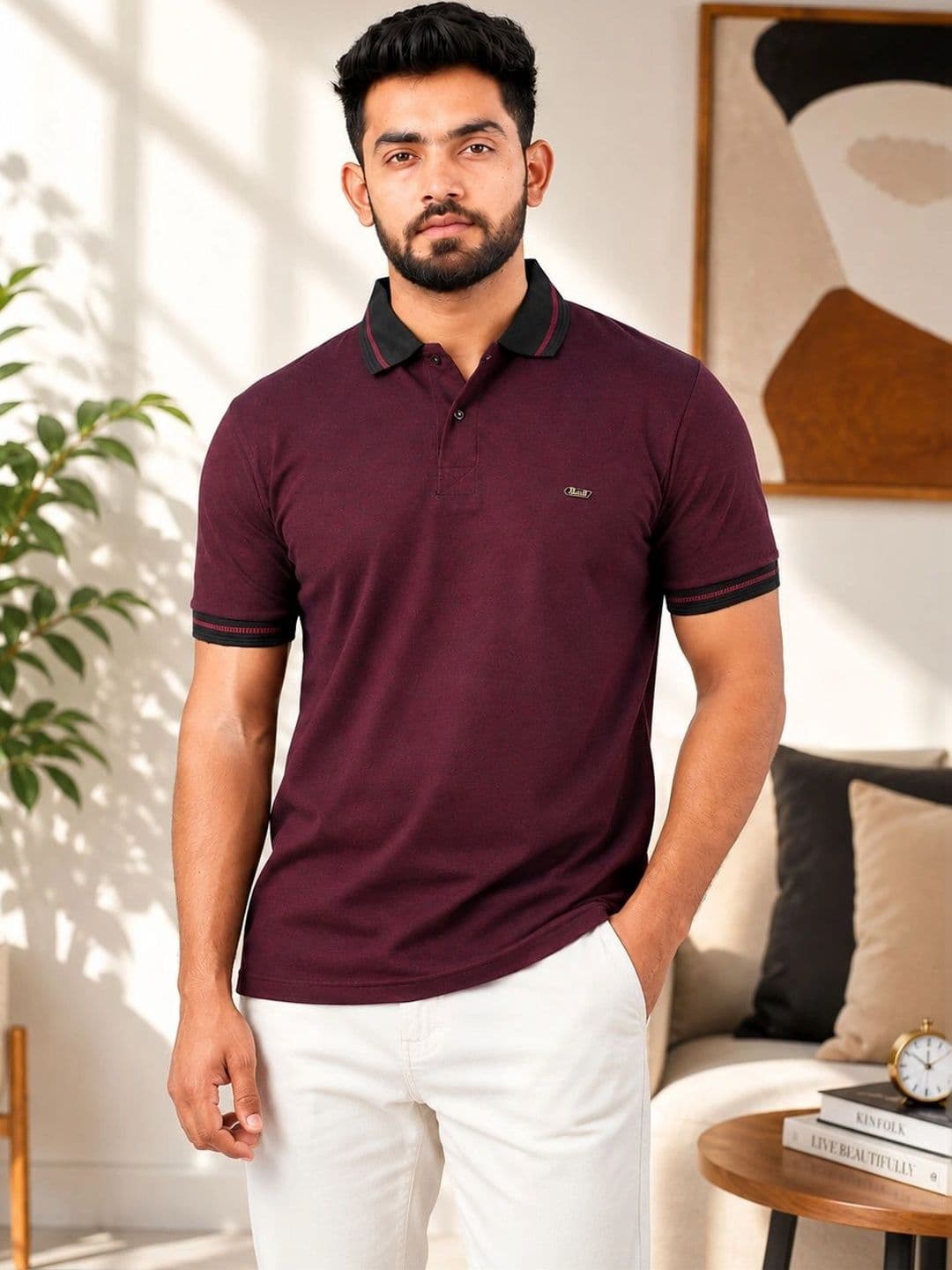 OZONECO Men Polo Collar T-shirt - view 1