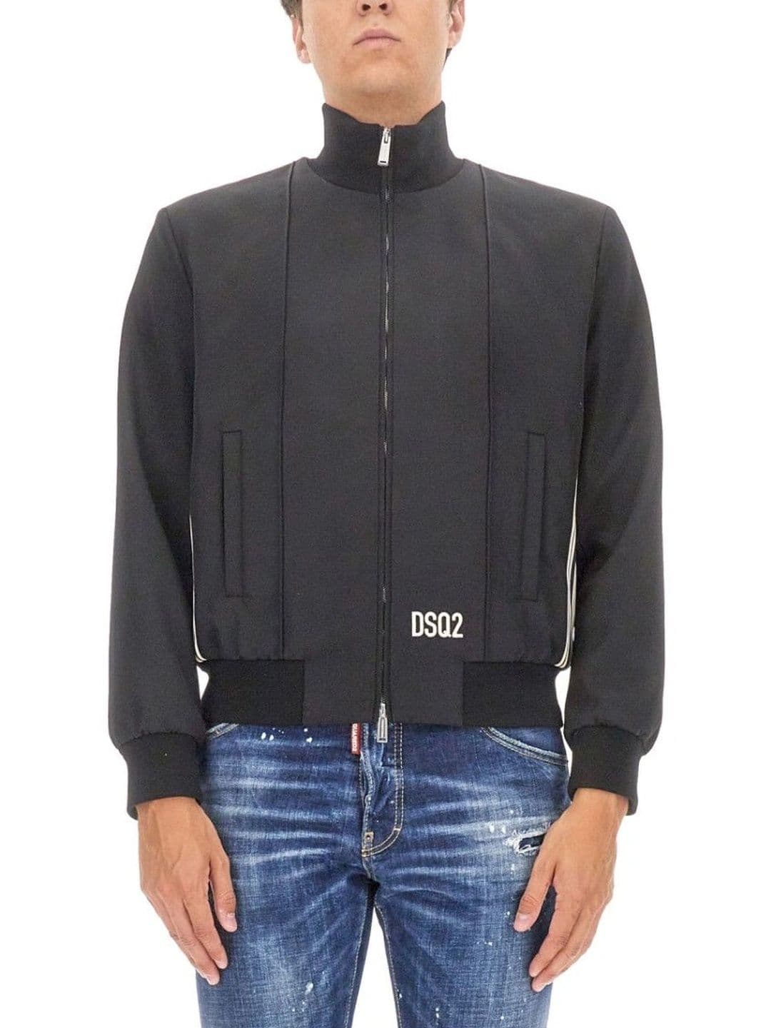 Dsquared2 Black Mock Collar Jacket - view 1