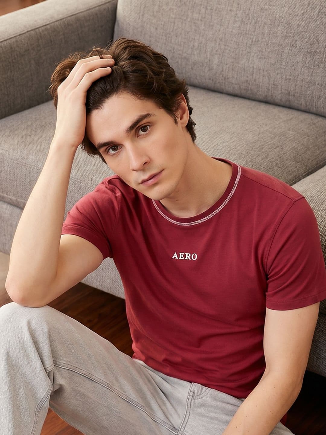 Aeropostale Brand Logo Printed Pure Cotton T-shirt - view 1