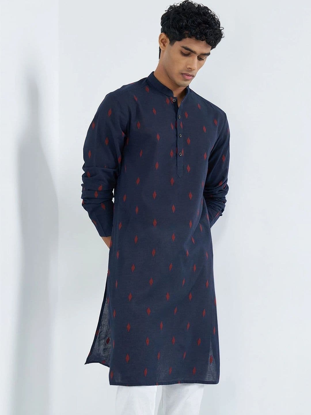 indus route by Pantaloons Men Geometric Printed Kurta - view 1
