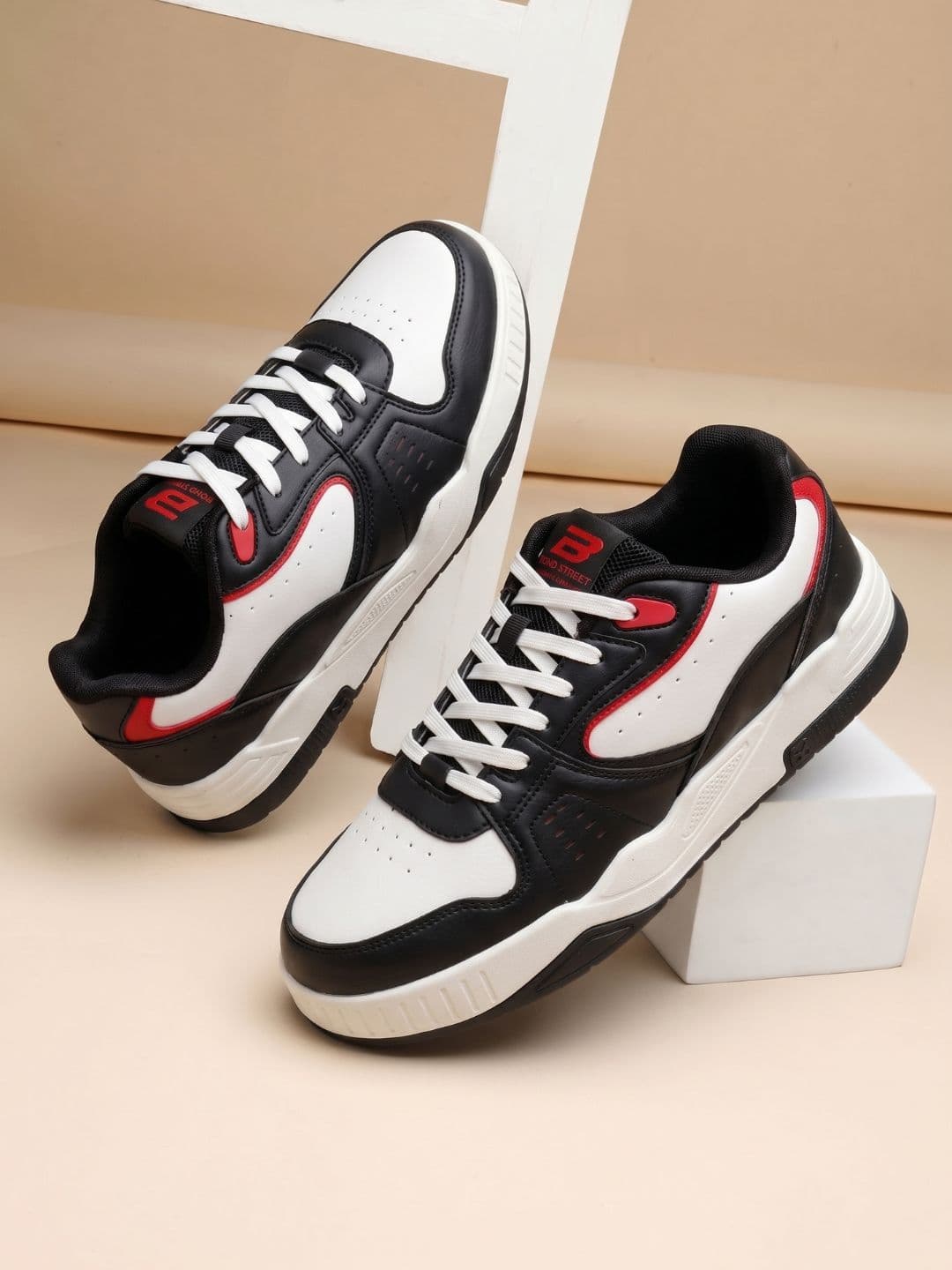 Bond Street By Red Tape Men Colourblocked PU Sneakers - view 1