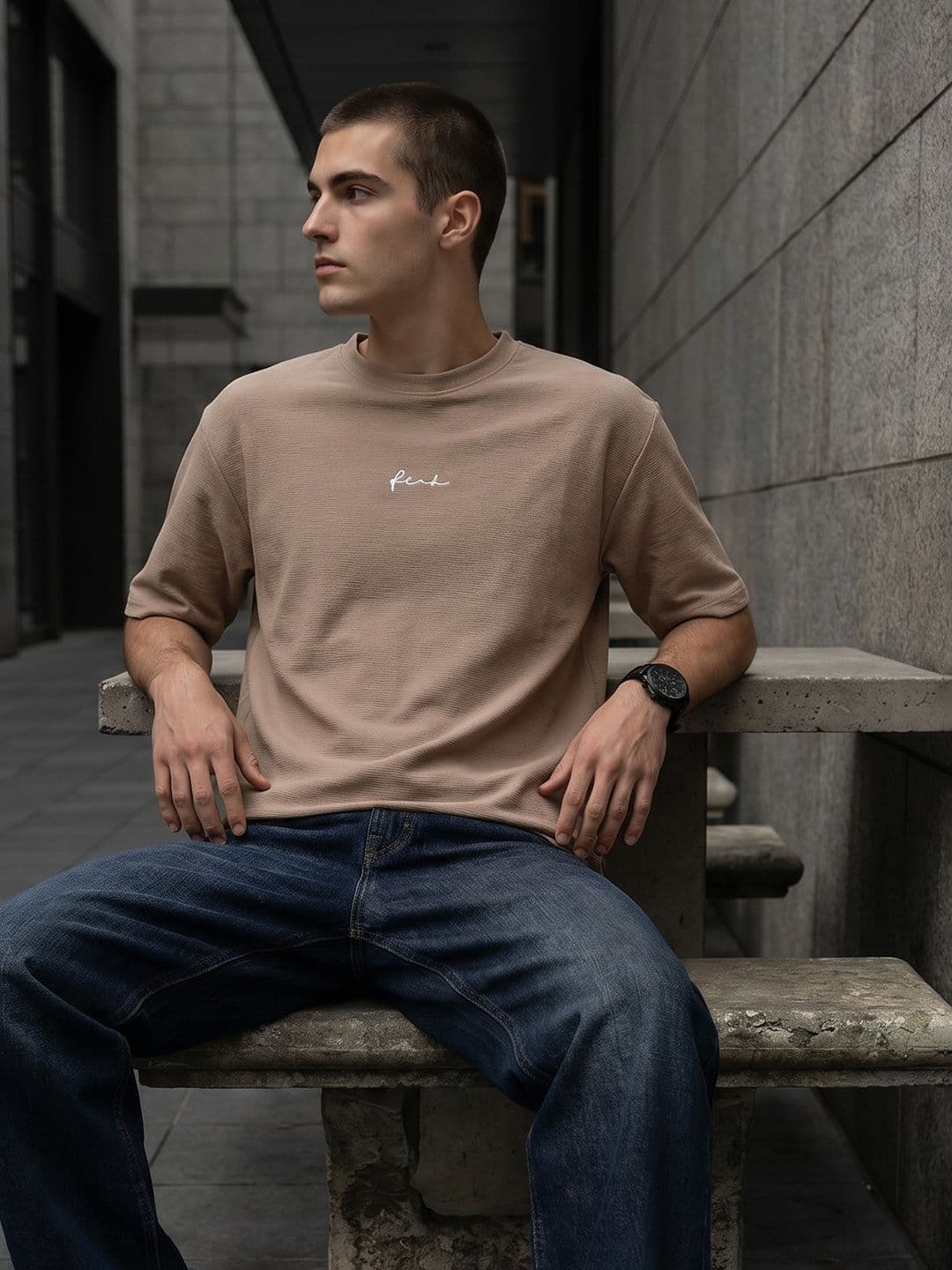 FCUK Relaxed Fit Typography Printed T-shirt - view 1