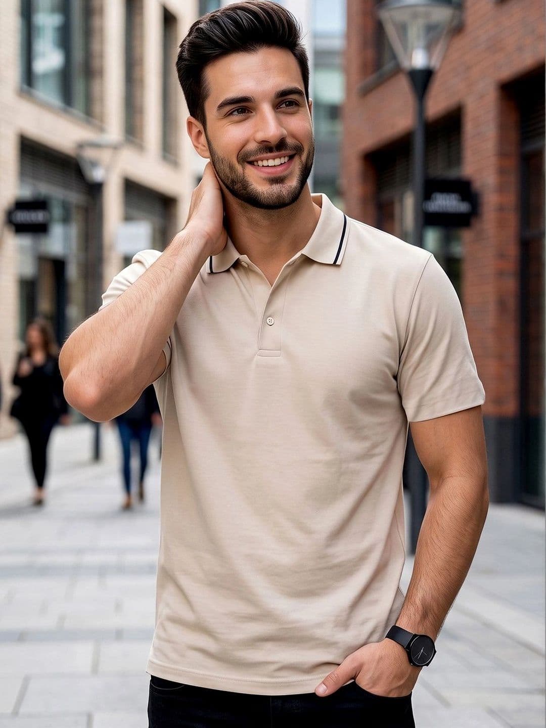 HERE&NOW Men Polo Collar T-shirt - view 1
