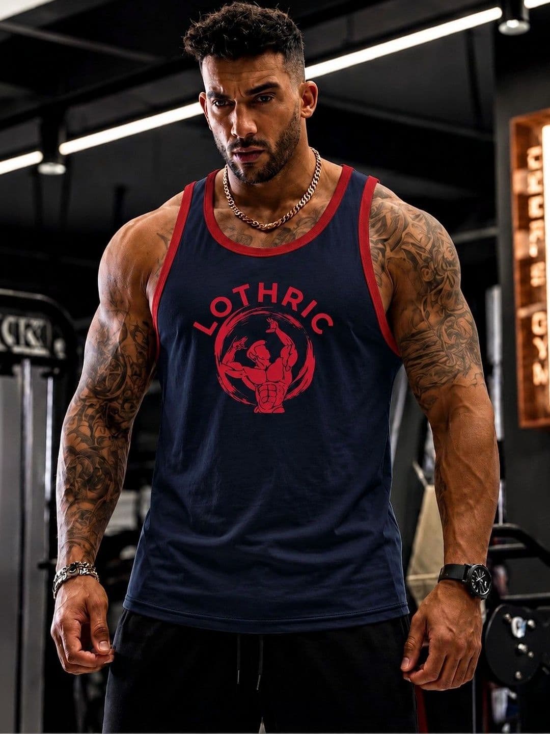 LOTHRIC Printed Gym Vest - view 1