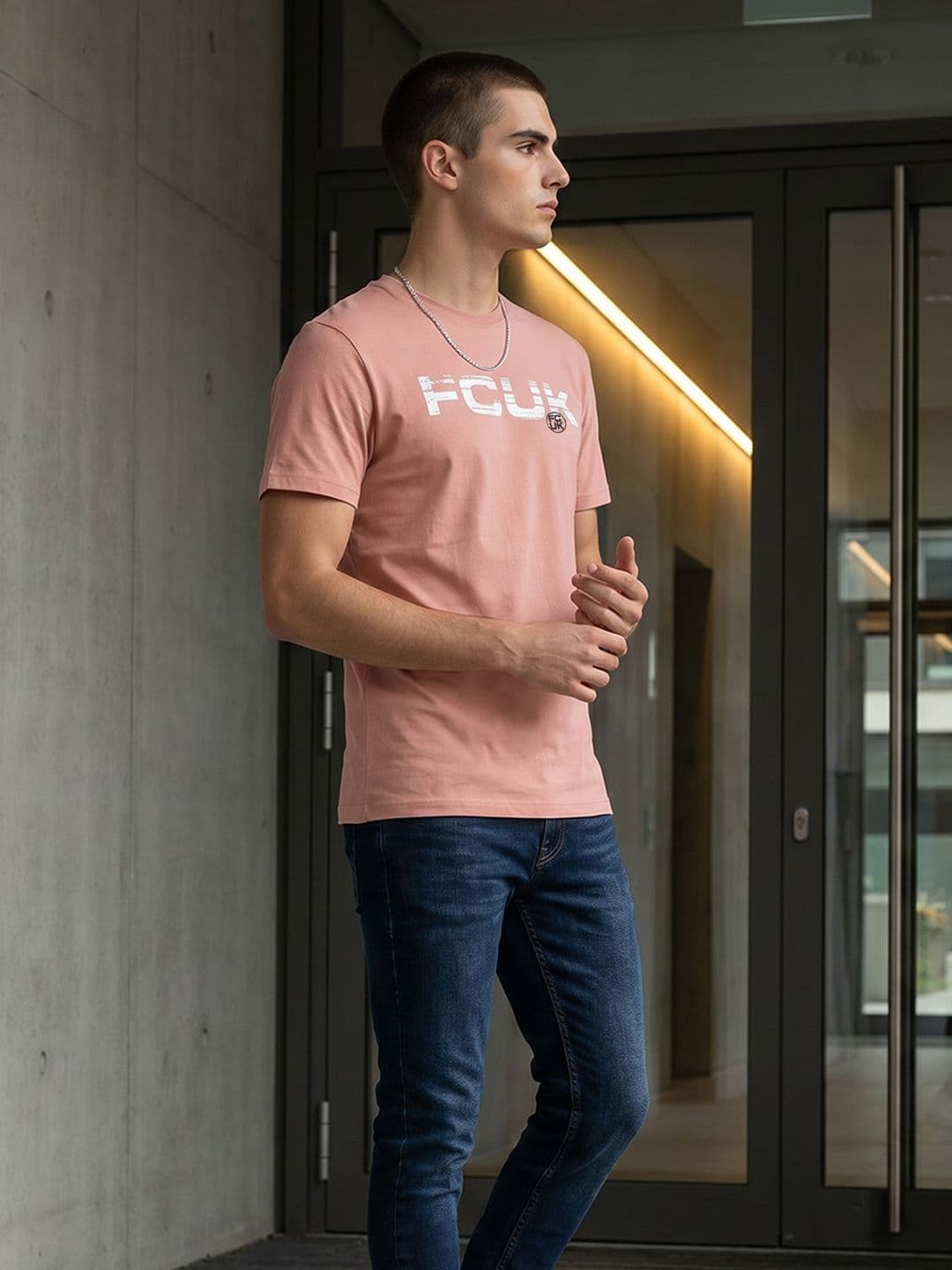 FCUK Brand Logo Printed T-shirt - view 1