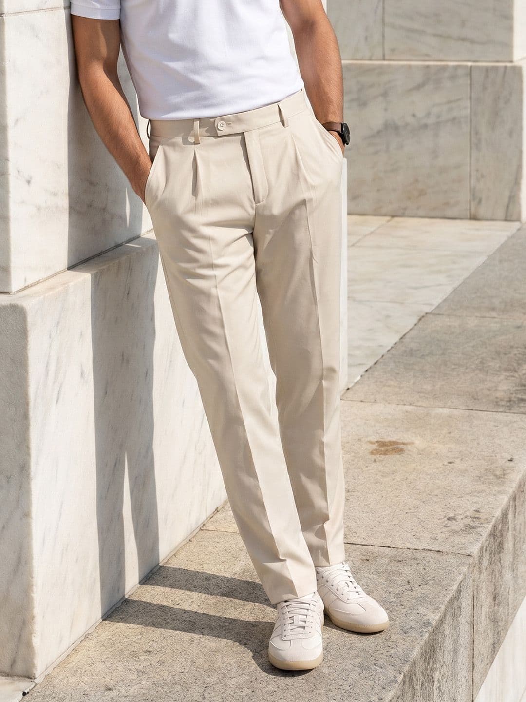 encore by INVICTUS Men Easy Wash Pleated Trousers - view 1