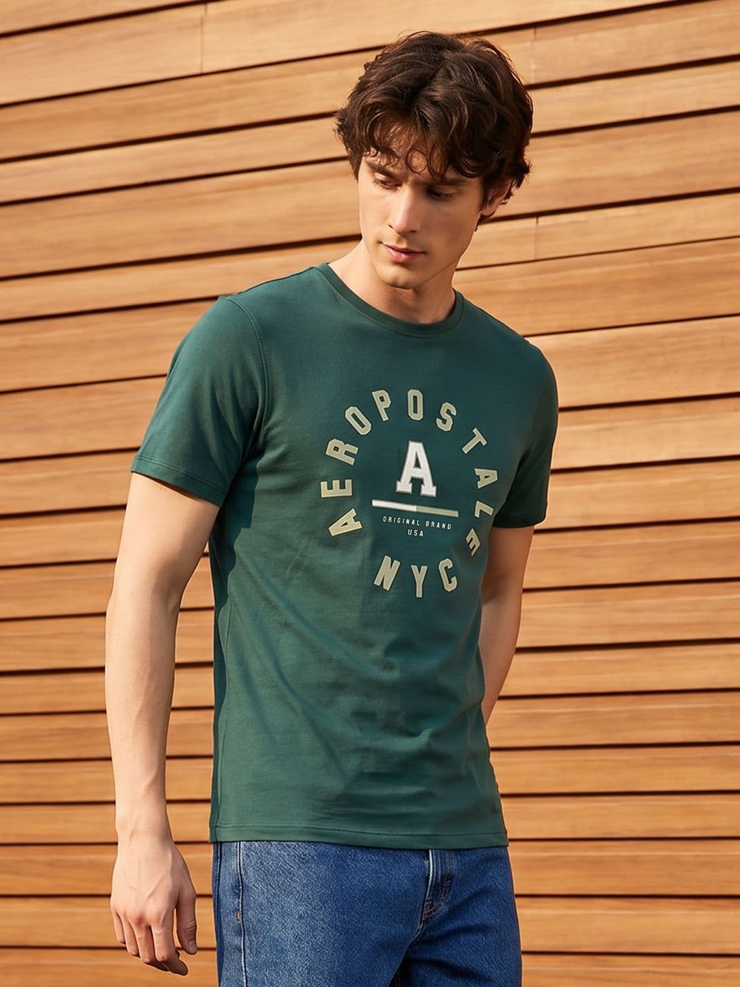 Aeropostale Brand Logo Printed Pure Cotton T-shirt - view 1
