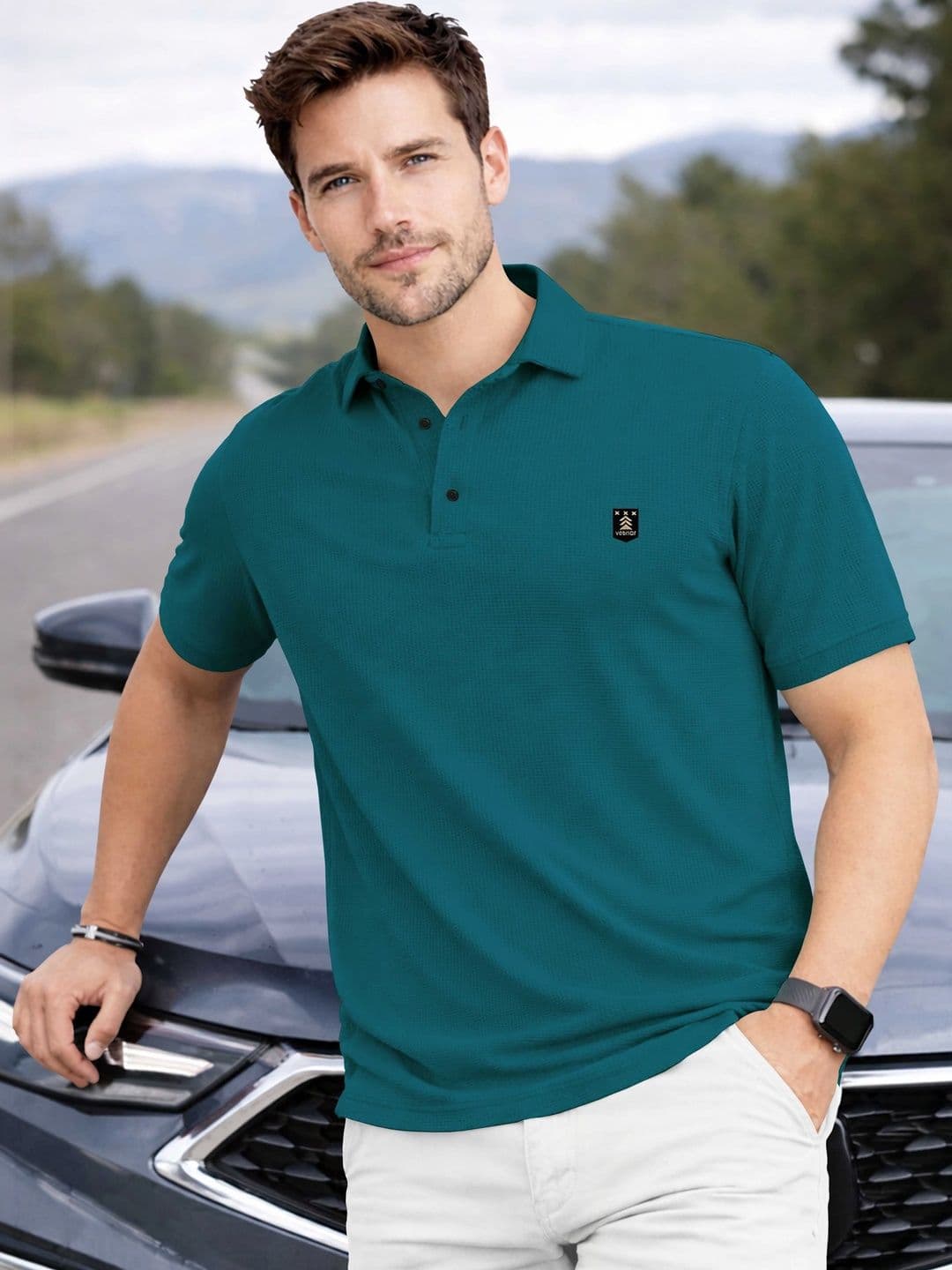 VeBNoR Men Polo Collar T-shirt - view 1
