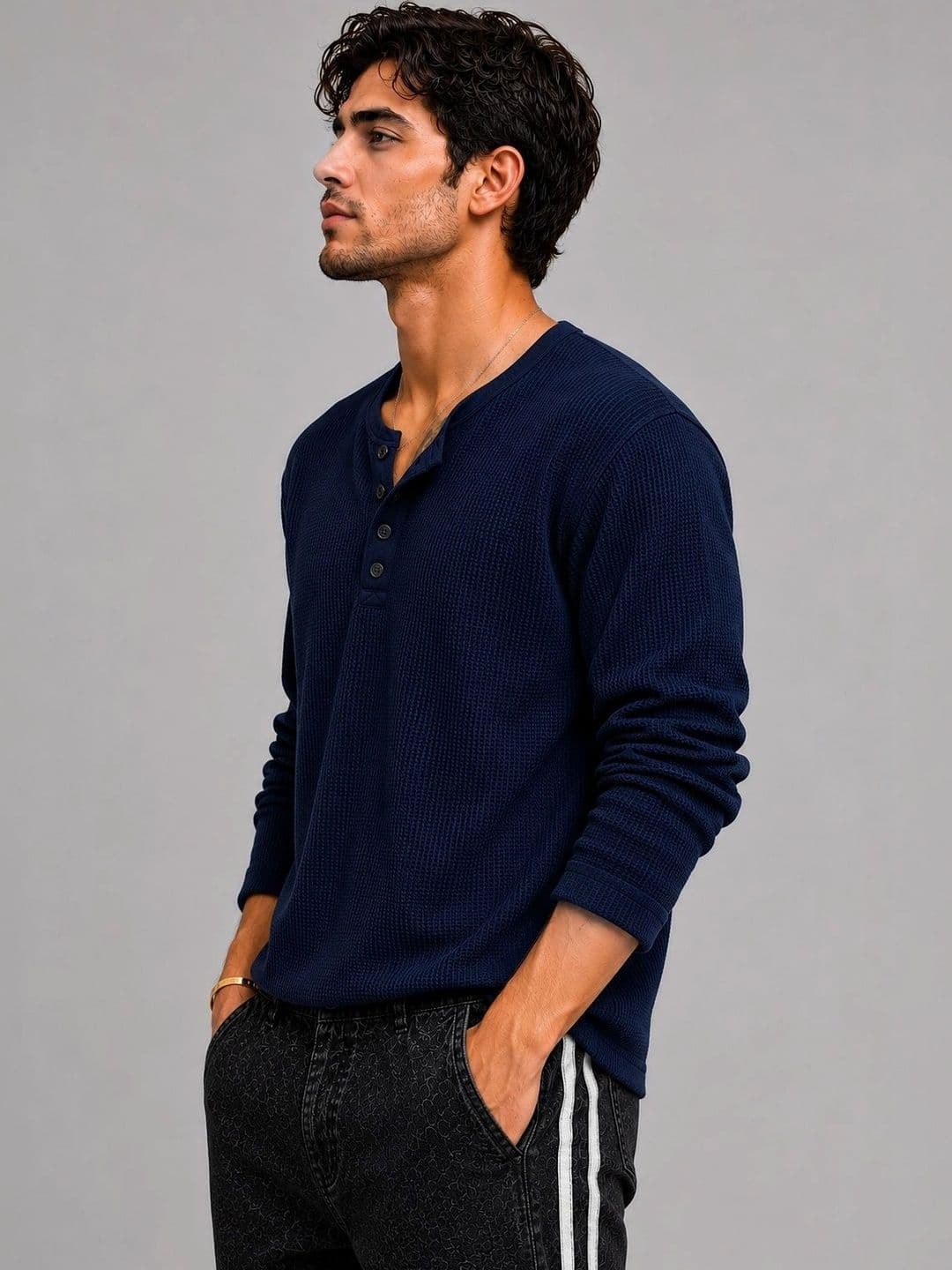 JERKYN Men Henley Neck T-shirt - view 1