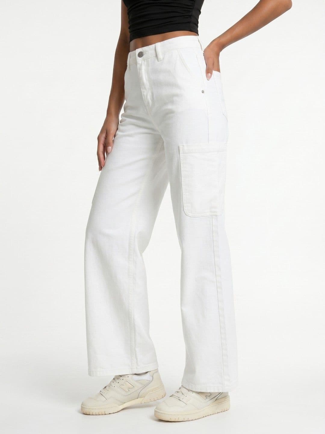 glitchez Women Wide Leg Pure Cotton Jeans - view 1