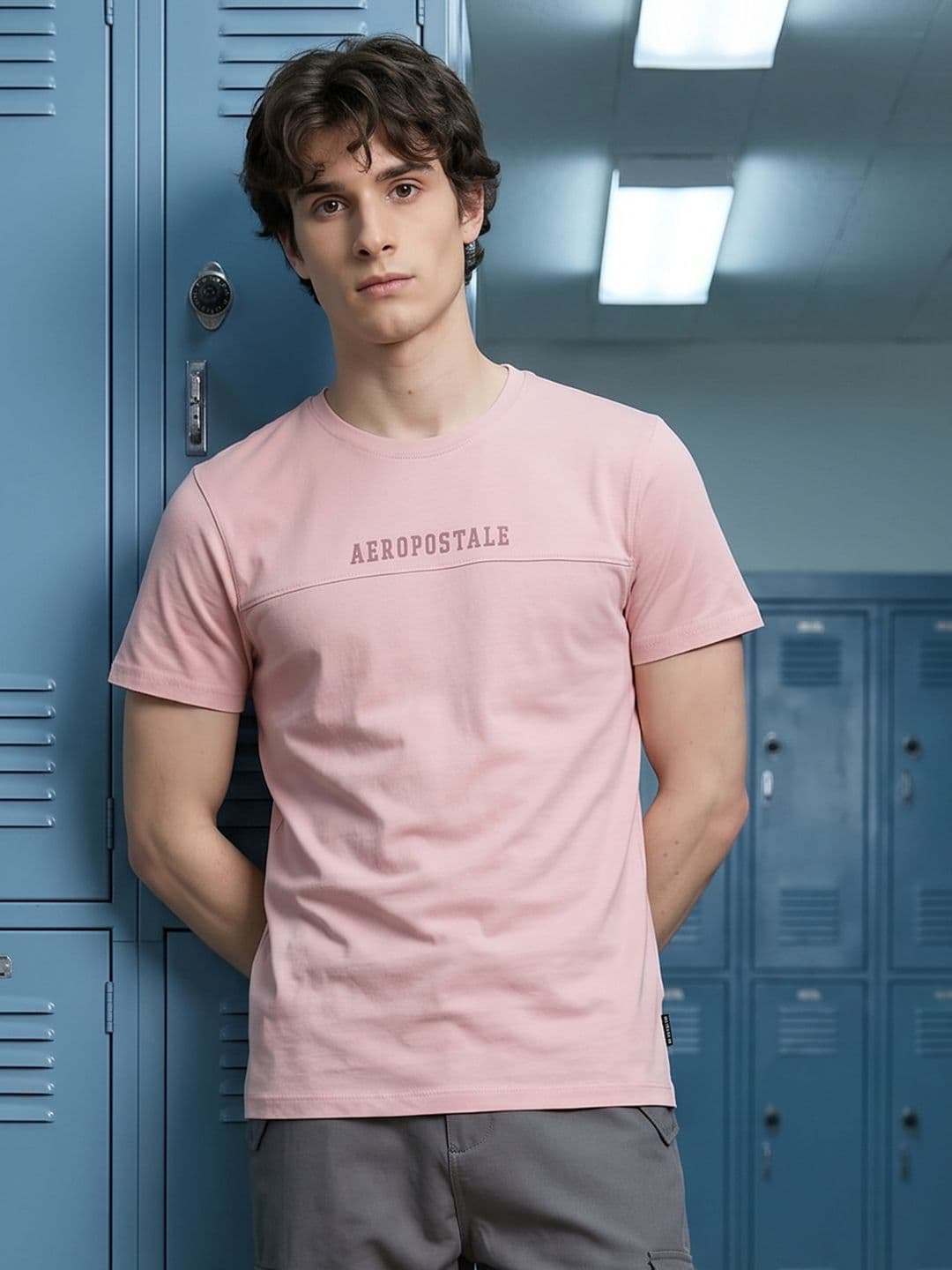 Aeropostale Brand Logo Printed Pure Cotton T-shirt - view 1