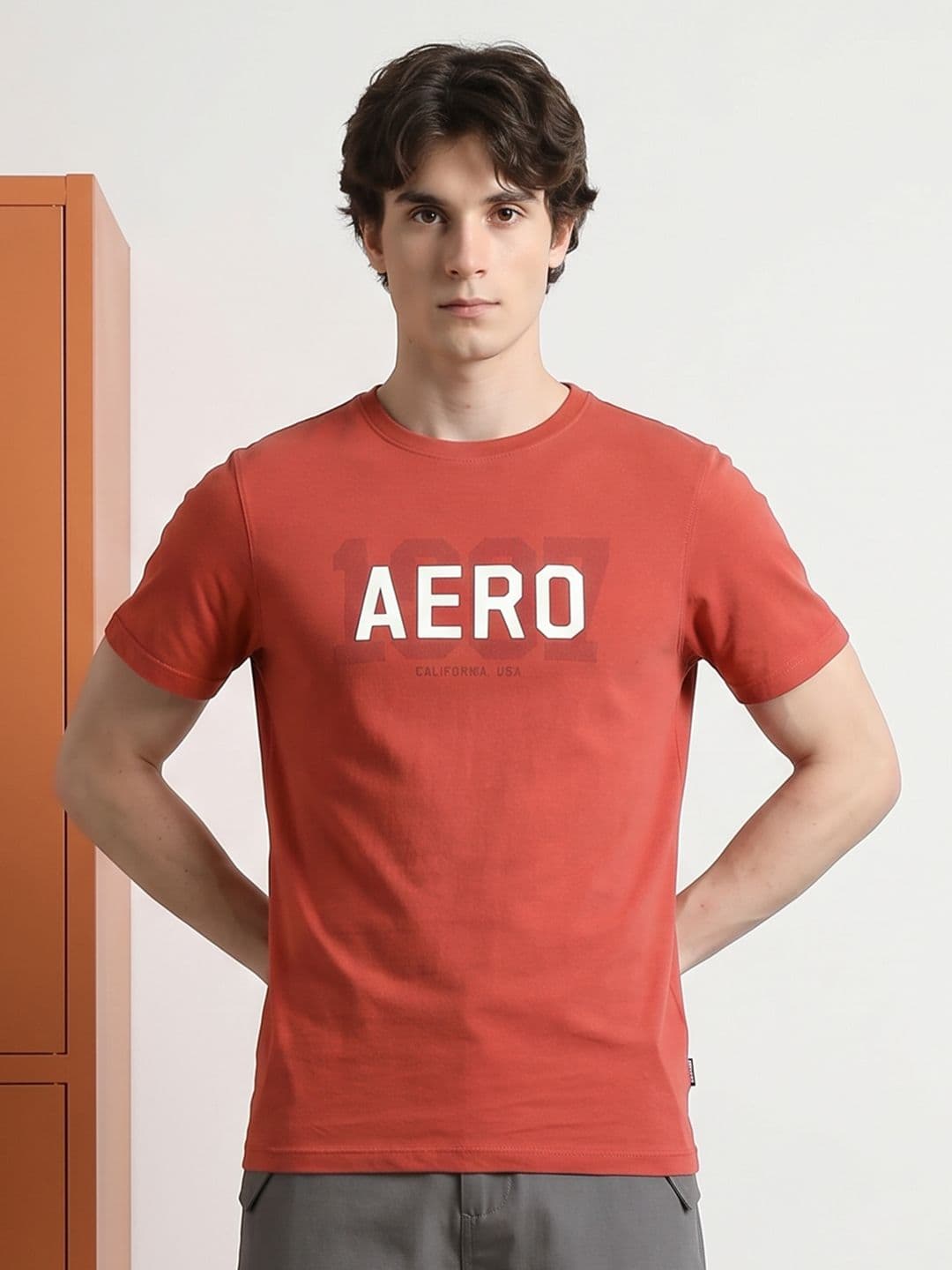 Aeropostale Brand Logo Printed Pure Cotton T-shirt - view 1