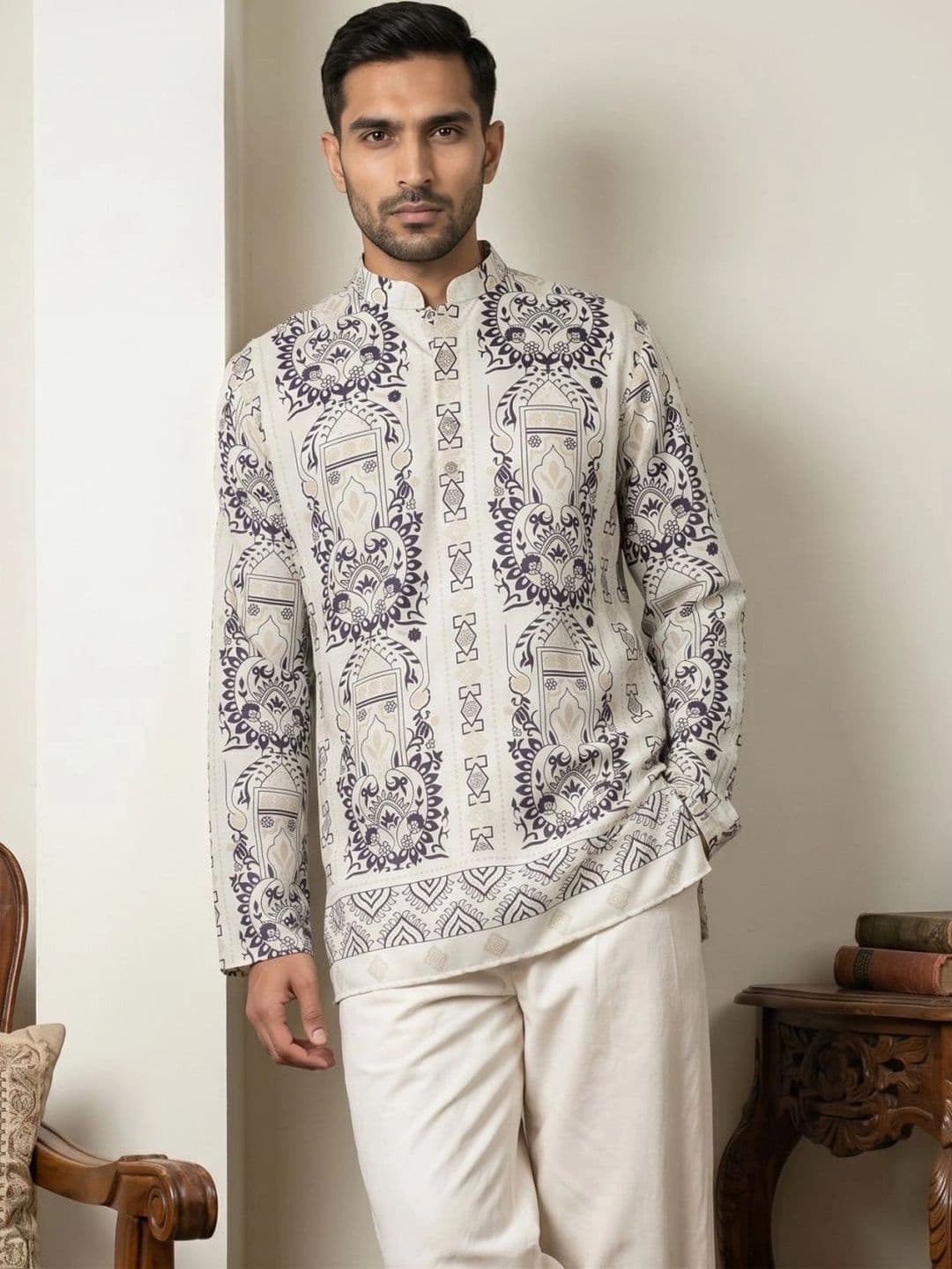 Jompers Men Ethnic Motifs Printed Kurta - view 1