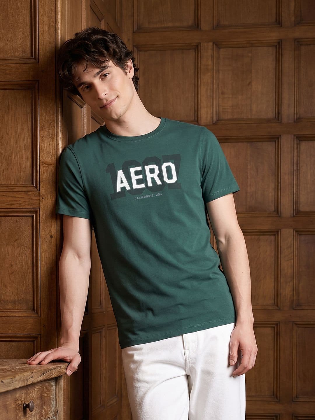 Aeropostale Brand Logo Printed Pure Cotton T-shirt - view 1