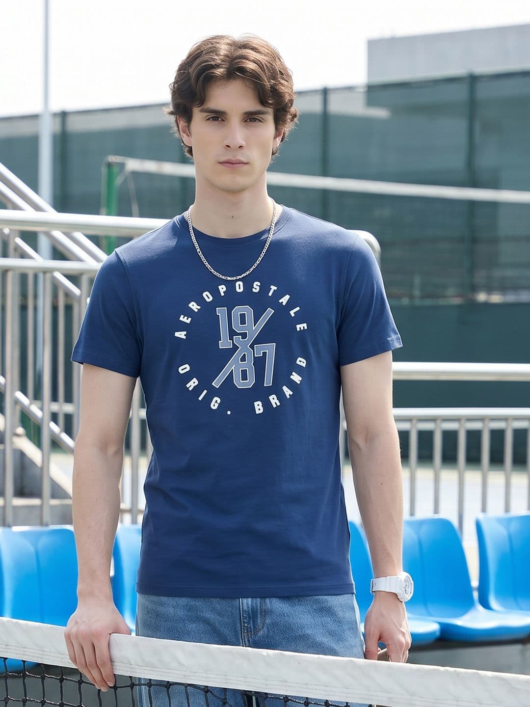 Aeropostale Brand Logo Printed Pure Cotton T-shirt - view 1