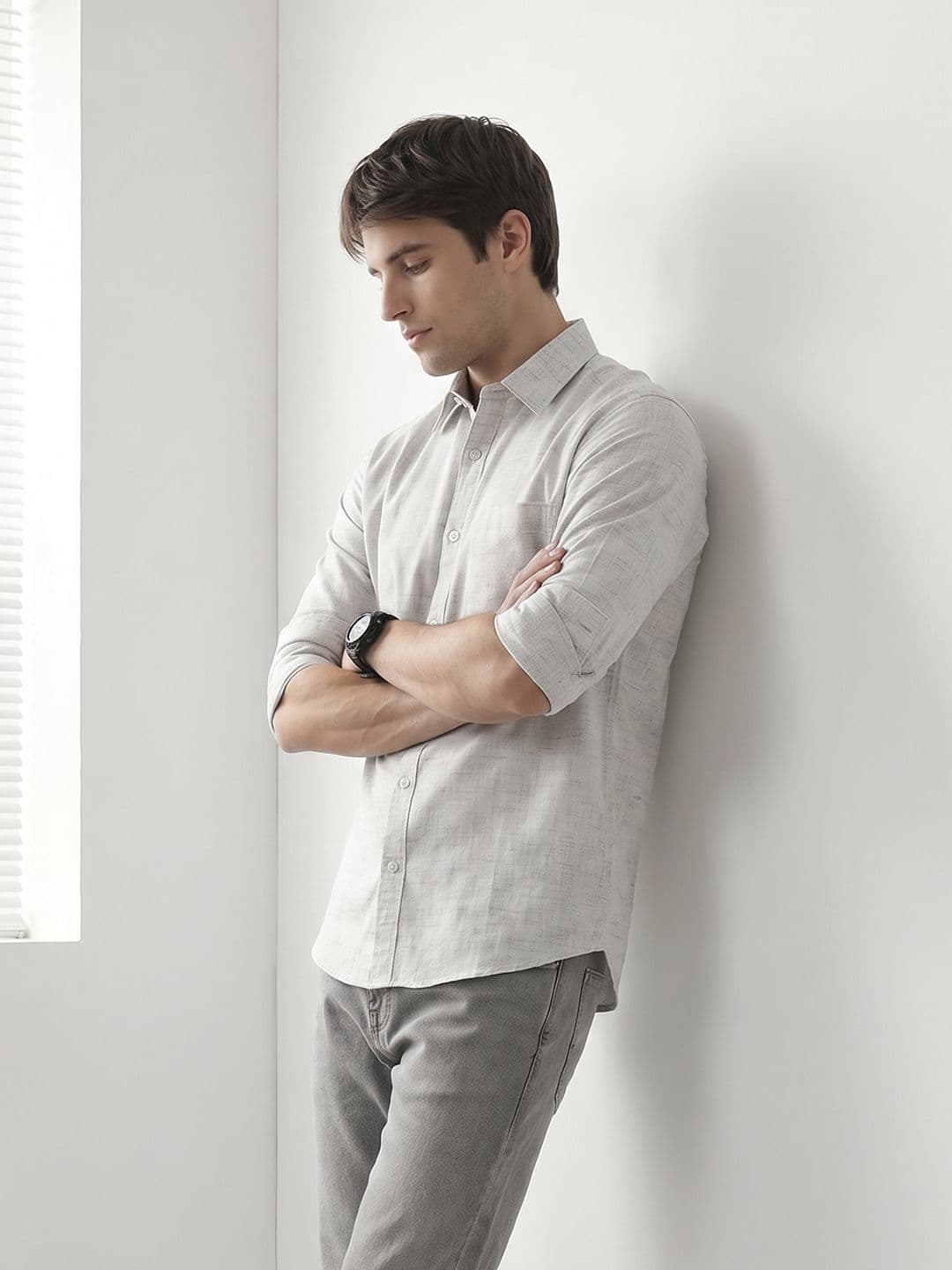 THE SHIRT CODE Vertical Striped Casual Shirt - view 1