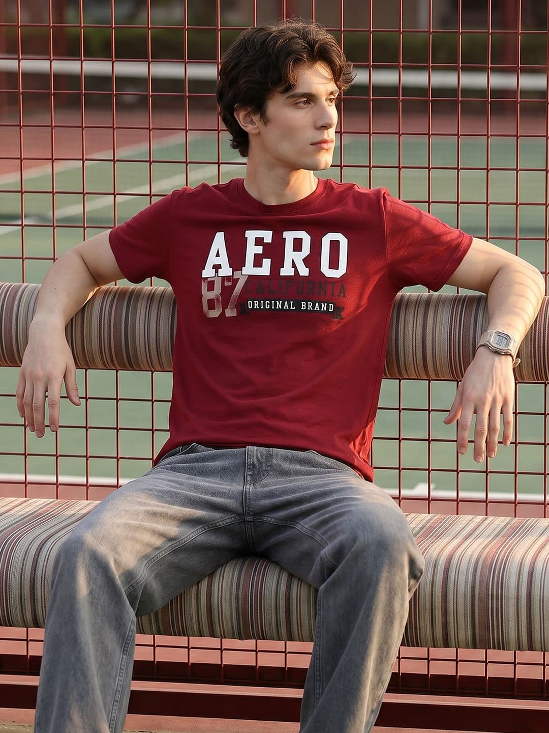 Aeropostale Brand Logo Printed Pure Cotton T-shirt - view 1