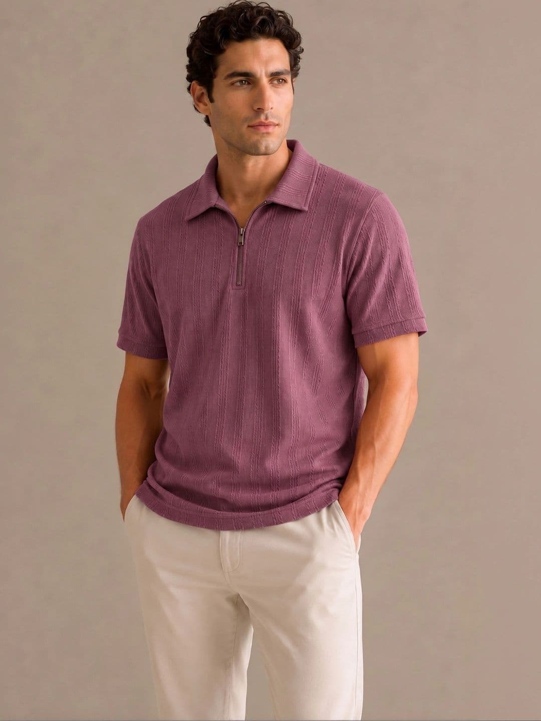 THE BEETEL HOUSE Men Polo Collar T-shirt - view 1