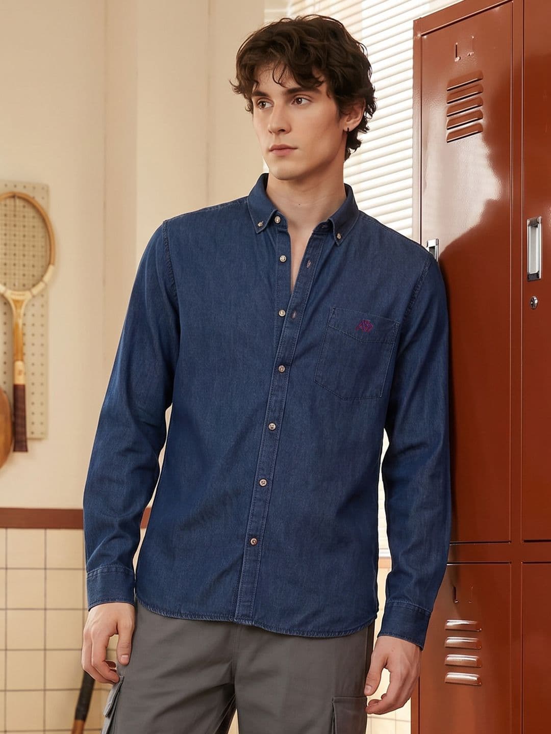 Aeropostale Chambray Pure Cotton Casual Shirt - view 1