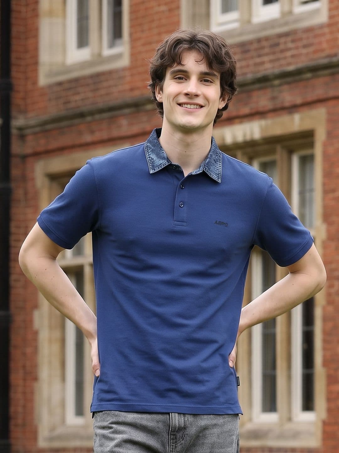Aeropostale Polo Collar Pure Cotton T-shirt - view 1