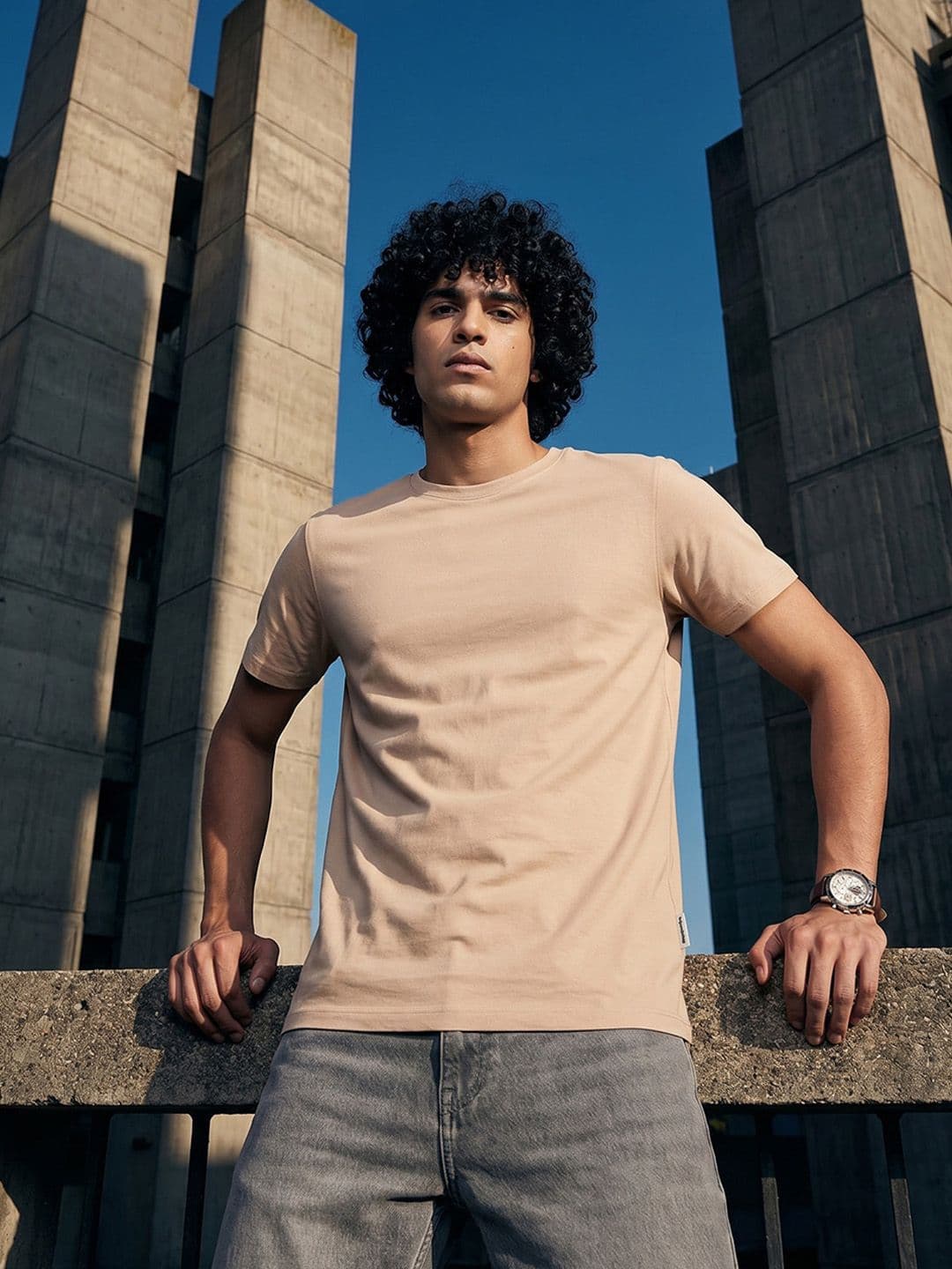 The Roadster Life Co. Round Neck Pure Cotton T-shirt - view 1