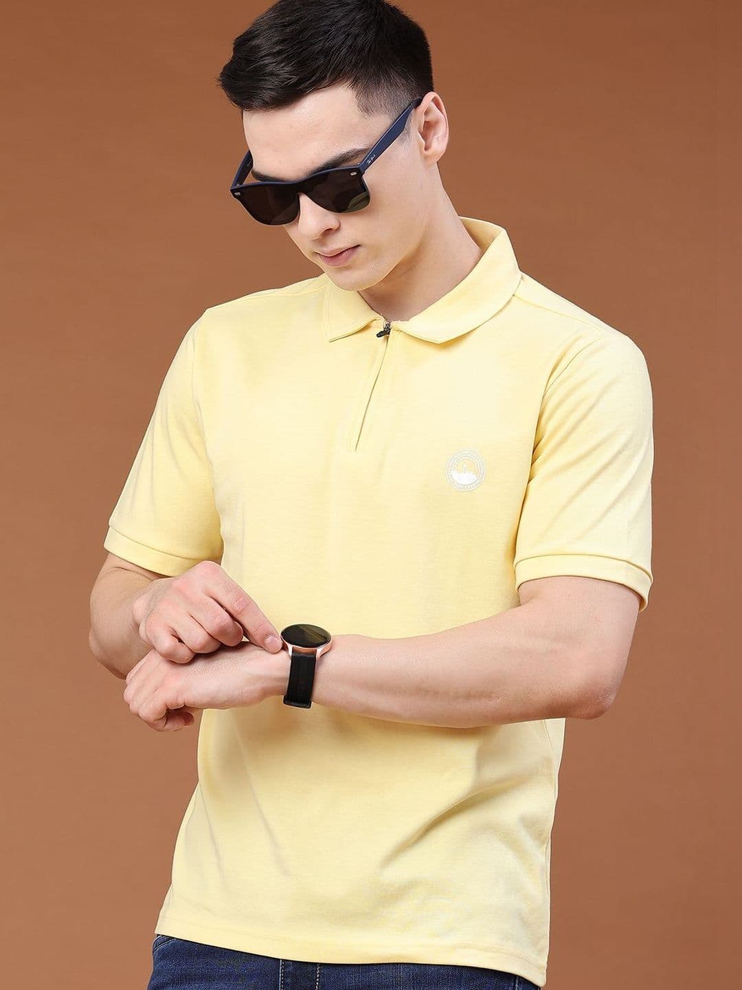 V-Mart Men Brand Logo Polo Collar T-shirt - view 1