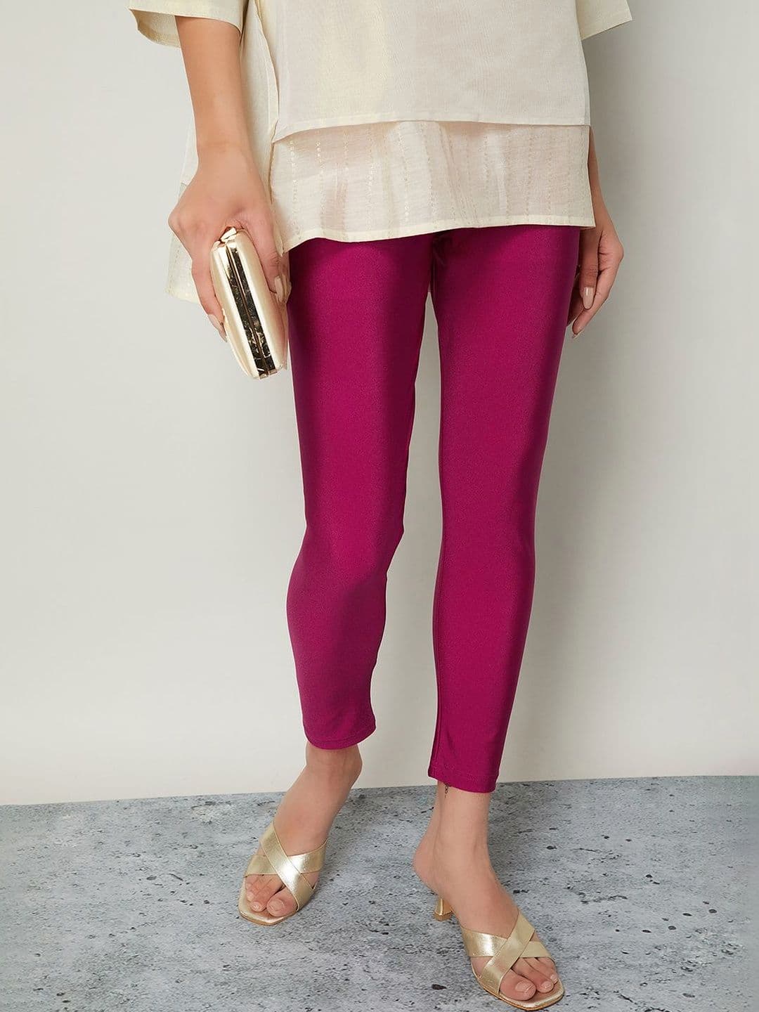 Melange by Lifestyle Women Nylon Leggings - view 1