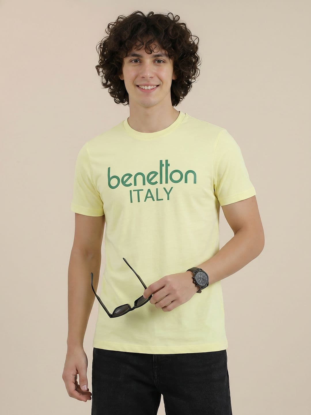 United Colors of Benetton Brand Logo Printed T-Shirt - view 1