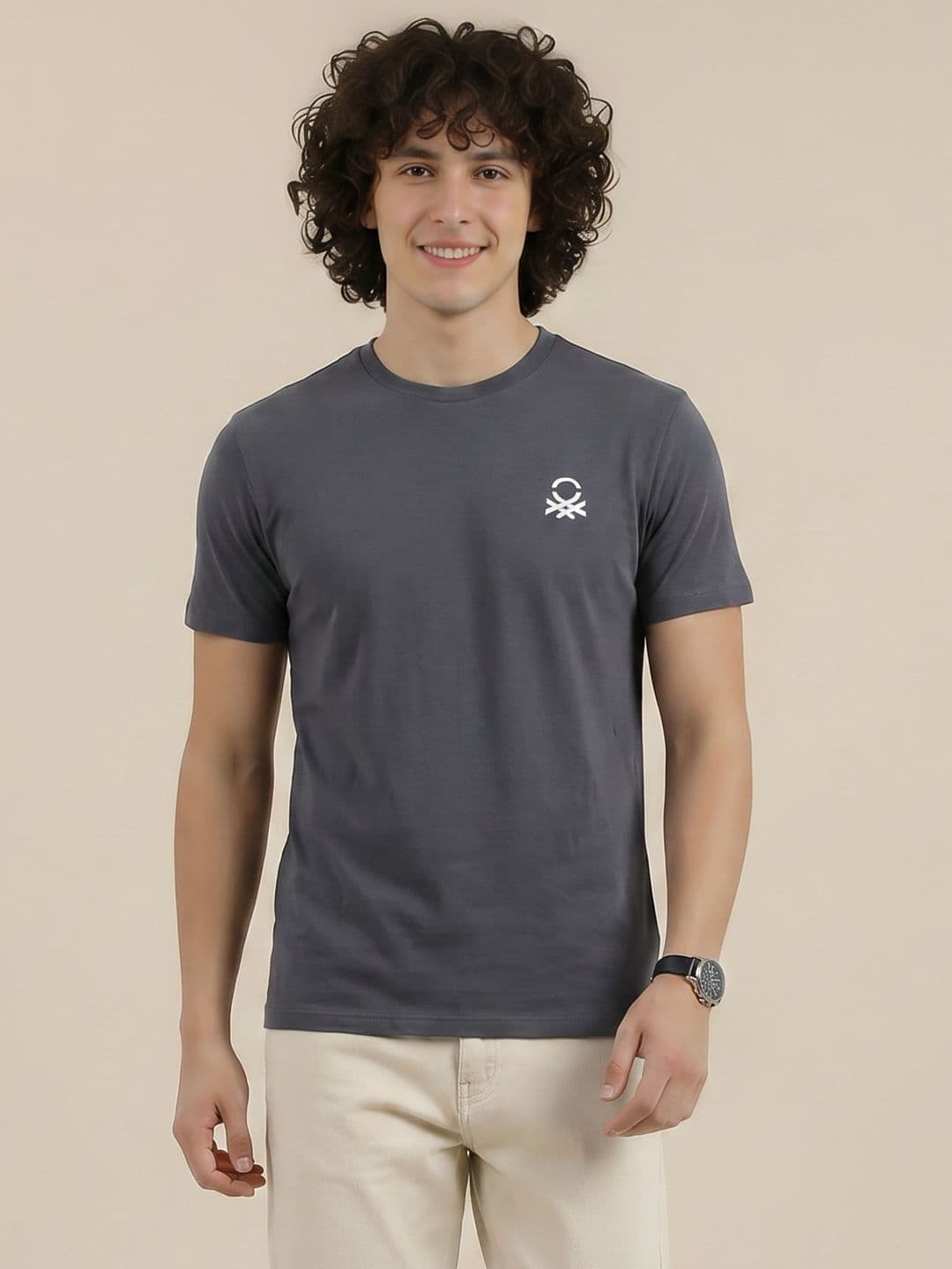 United Colors of Benetton Brand Logo Printed T-Shirt - view 1