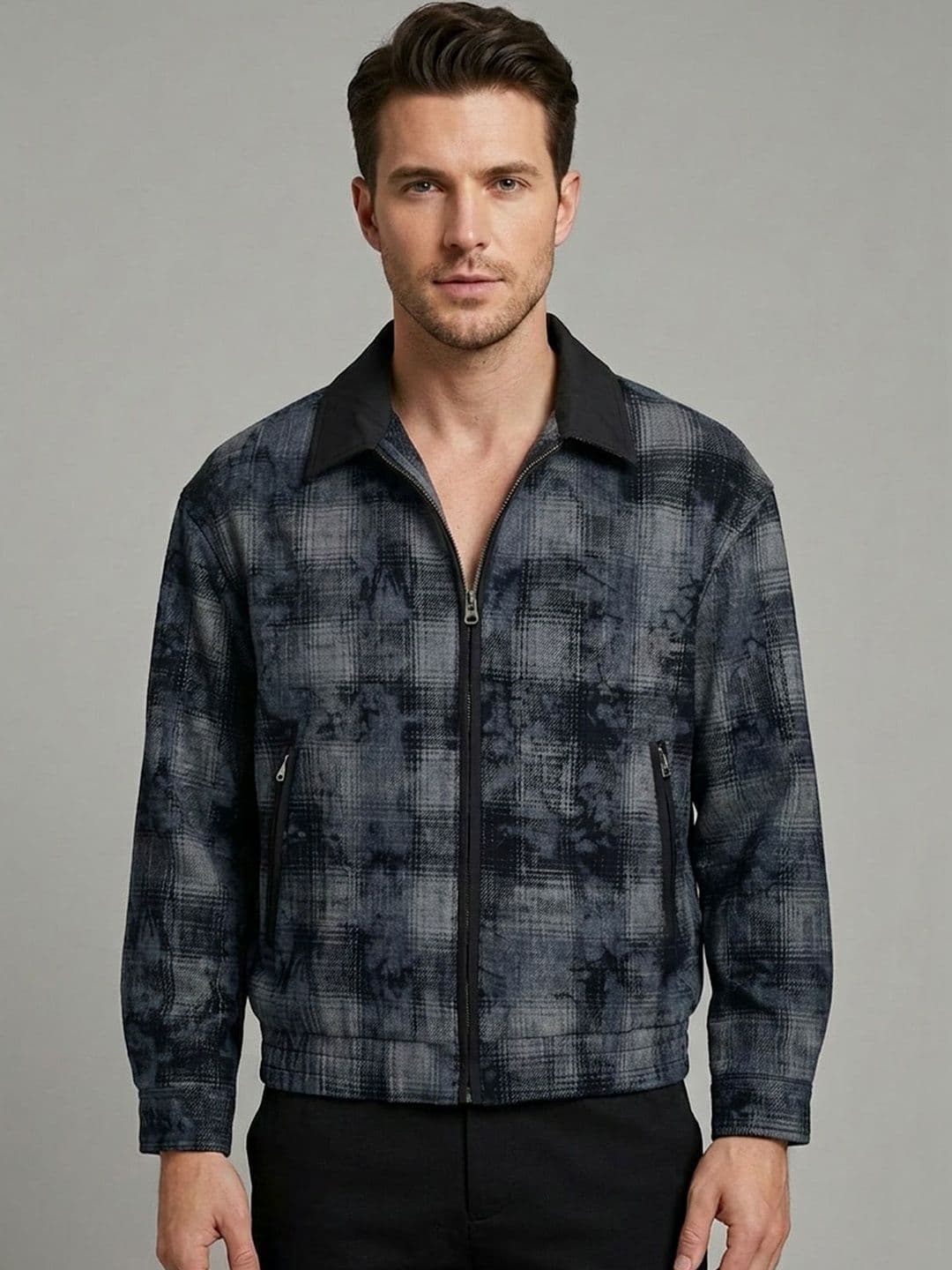 ODETTE Men Checked Woven Jacket - view 1