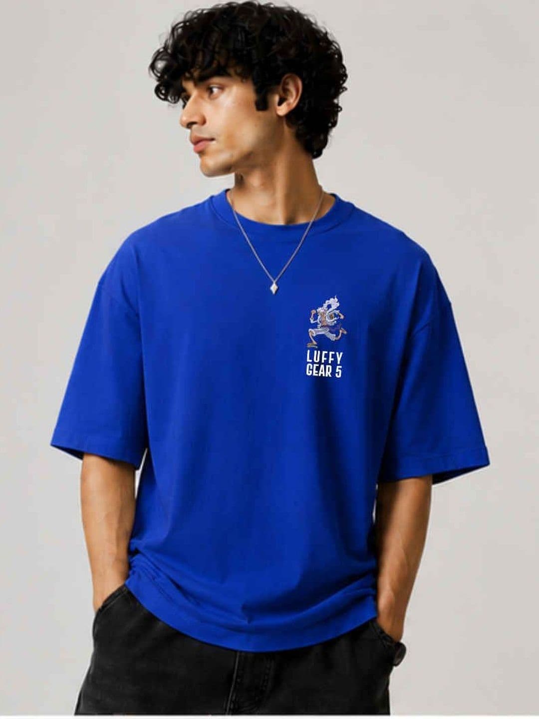 WIEBE Men Printed Drop-Shoulder Sleeves T-shirt - view 1